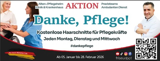 🩺Pflegekräfte erhalten kostenlosen Haarschnitt in München.💇