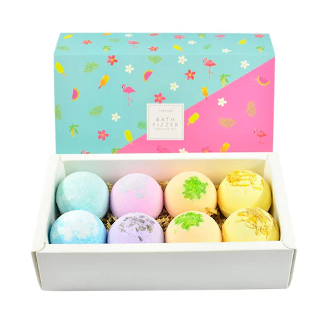 8er Badekugel Geschenkset Bath Bombs, 8 x 60g