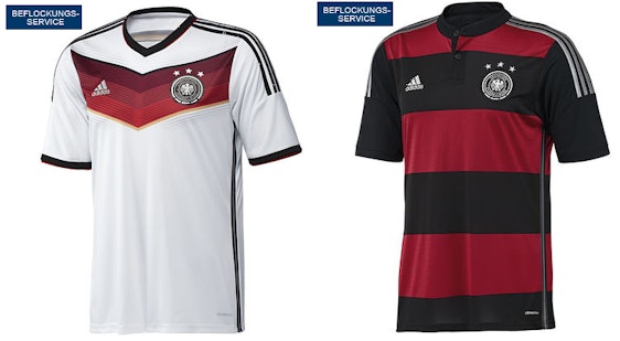 Original DFB WM Trikot 2014 für 25€ mit einer kostenlosen DFB-WM-Spielpaarung Beflockung - heim und auswärts, verfügbare Größen: XL und Kindergrößen