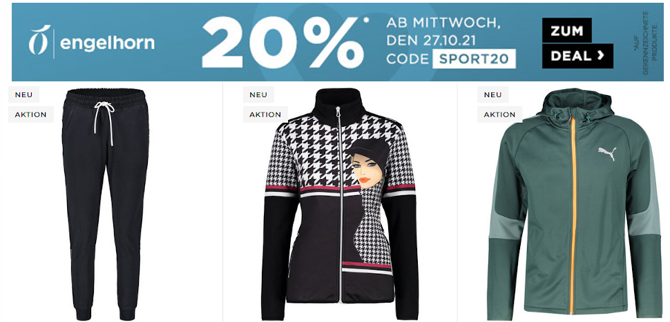 engelhorn &amp; friends days mit 20% Rabatt in der Kategorie "Sport" bei engelhorn.de
