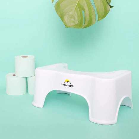 HappyPo Toilettenhocker | Bei Hämorrhoiden, Verstopfung, Reizdarm, Blähungen, Blähbauch