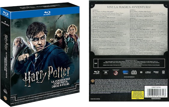 Harry Potter Complete Collection für 18€ – Komplett-Box mit Filmen 1-8 auf Blu-ray, italienische Version mit dt. Tonspur