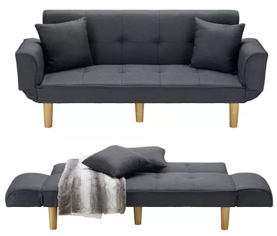 Bessagi Home Schlafsofa "Miriam" für 155€ – mit Schlaffunktion und Kissen