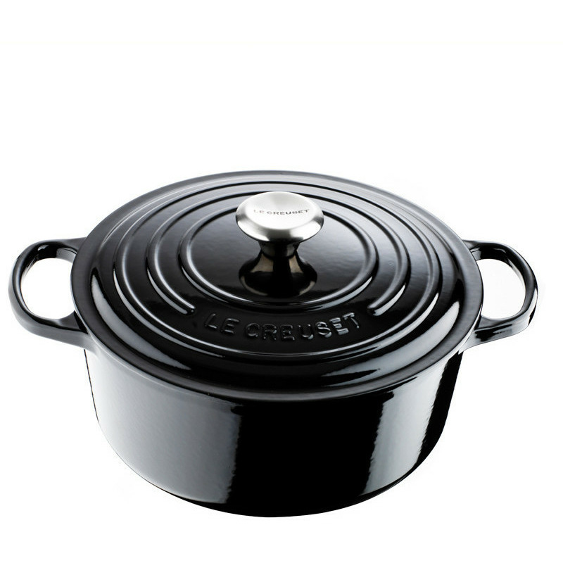 Le Creuset Signature Bräter 24 cm rund schwarz glänzend: Spart 43,90€