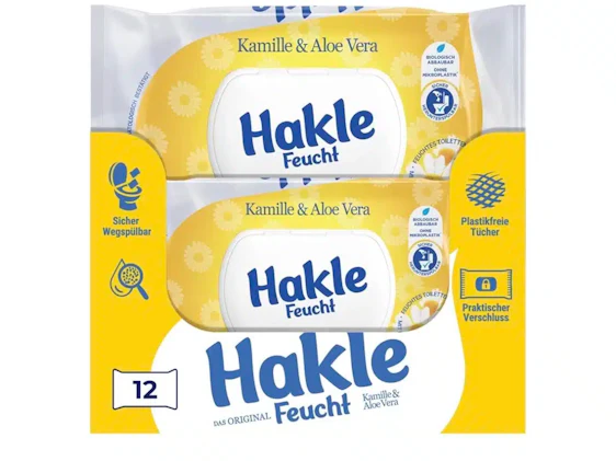 Hakle Feucht KAMILLE & ALOE VERA Toilettenpapier 12c42 Blatt für 11,77€(statt 17,92€)
