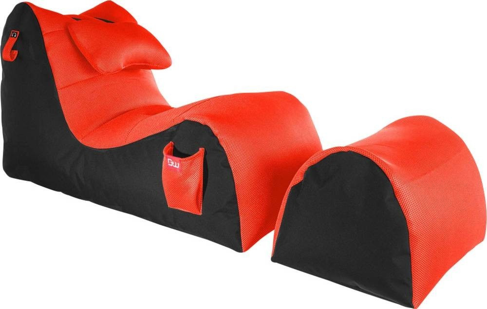 Gamewarez Sitzsack Relax für 70€ - Gaming-Sessel mit Fußstütze in Rot oder Blau