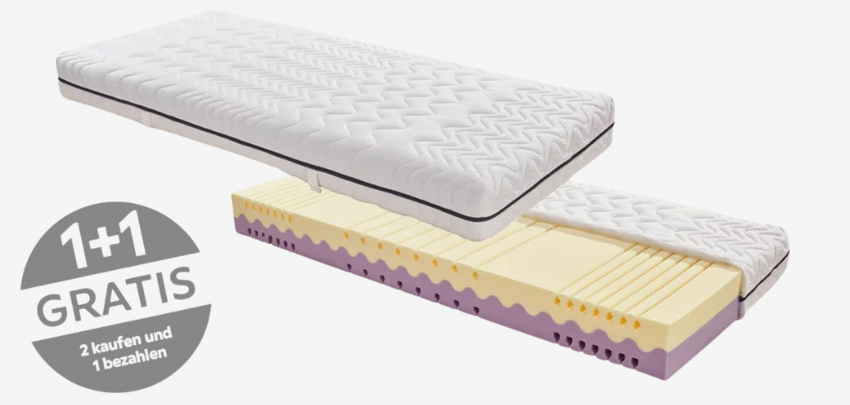 XXXLutz-Aktion: 1 Matratze kaufen + 2. Matratze gratis - 2 Matratzen schon ab 405€