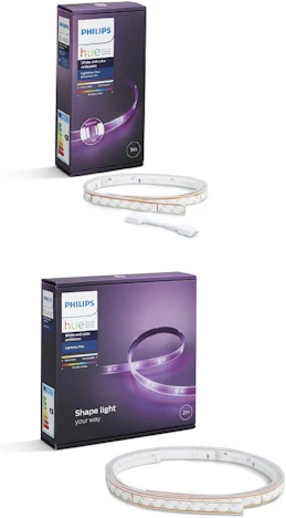 Philips Lighting 200 cm + Farbton Weiß und Farbe Lightstrip 100 cm LED-Streifen