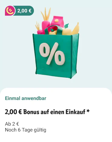 Rewe App 2€ Coupon ab 2€ EK
