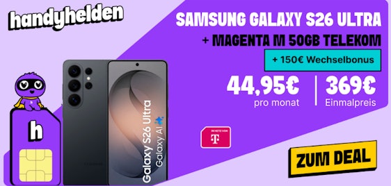 Effektiv GRATIS 🙌 Samsung Galaxy S26 Ultra + 50GB Telekom Magenta-Tarif