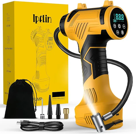Elektrische Auto Luftpumpe 150PSI,4 Voreingestellte Modi für, LED