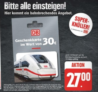 DB Geschenkkarte bei Edeka und Netto