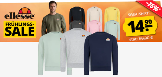 Stylischer Klassiker! 👕 ellesse Crew Herren Sweatshirt für nur 20€ 🏷️