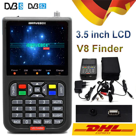 V8 Finder Satellitenfinder - DVB-S2 digitaler Satelliten finder