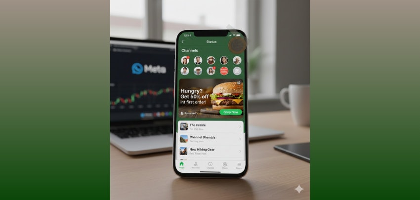 WhatsApp-mit-Werbung-Banner