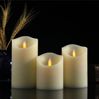 Air Zuker® LED Kerzen mit beweglicher Flamme - Echt Flammen Effekt LED Echtwachskerzen mit 10 Key Fernbedienung und Timer- 3er Pack