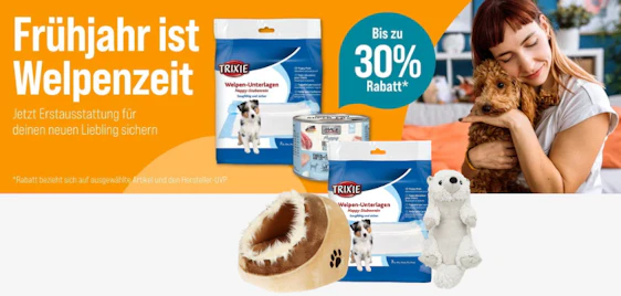 30% Rabatt auf Welpen-Erstausstattung! 🐶✨ Top-Deals bei ZooRoyal