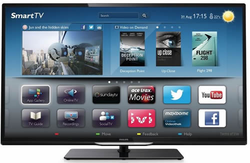 32″ Philips 32PFL4258K/12 Smart WiFi TV mit Full HD und triple Tuner für 399€