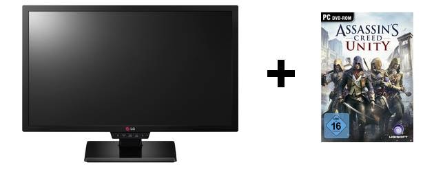 LG 24GM77-B Gaming Monitor inkl. Assassin's Creed Unity