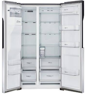 LG GSL 561 PZUV Kühlschrank für 849€ - Side by Side mit Wasser- und Eisspender