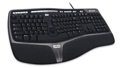 Microsoft Natural Ergonomic Keyboard 4000 für 28€ und Logitech K350 für 31€