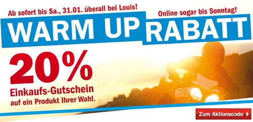 20% Rabatt auf 1 Produkt Ihrer Wahl bei Louis.de