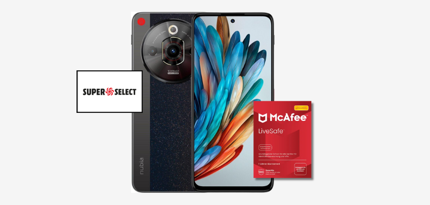 Nubia Focus Pro 5G &amp; McAfee LiveSafe Device Attach für einmalig 1€ mit 10 GB LTE O2 Tarif für nur 9,99€ im Monat