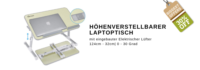 30% OFF GBtiger Laptoptisch Höhenverstellbarer 24cm - 32cm 