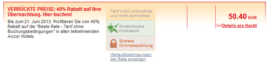 Budget-Hotels (Ibis, Mercure) günstig buchen direkt über Accor (Update 1)