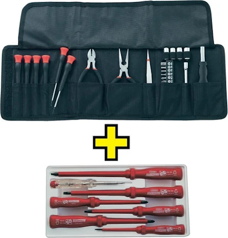 Elektronikerset in Tasche 25tlg + 7tlg Schraubendrehersatz für 10€