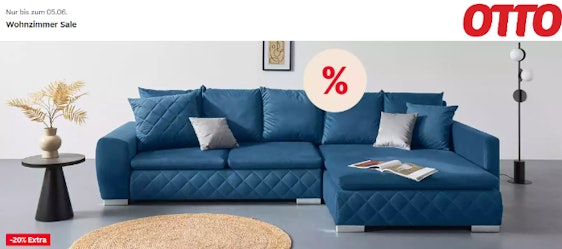 Otto: 20% Rabatt auf Sofas, Teppiche & Lampen » z.B. 3x Näve LED Solar Gartenfackel für 32€