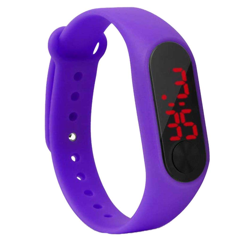 LED-Bildschirm Kinder dünne digitale Armbanduhr Student Fitness-Armband