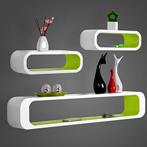 3er Set Holz Wandregal 95/40/40 cm