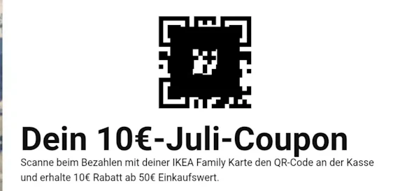 Ikea Juli Coupon -10€ ab 50€EK