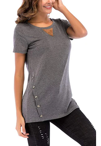 Damen Kurzarm T-Shirt mit 6 Farben für 7,49€ statt 14,99€