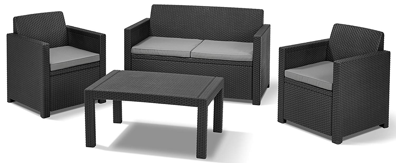 Lounge Set Merano 4tlg, graphit/cool grey für 179,59 €