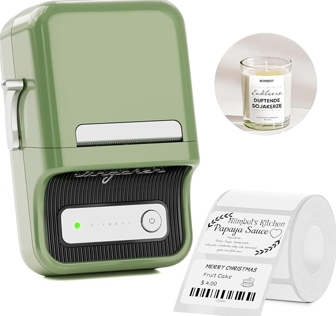 NIIMBOT B21 Etikettendrucker mit Etichette