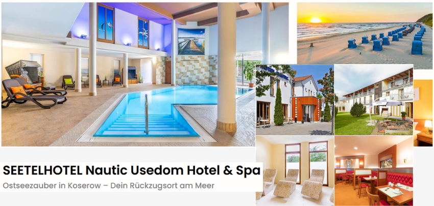2 Nächte im Seetelhotel Nautic Usedom Hotel &amp; Spa für 89€ - Ostseezauber in Koserow mit Wellnessbereich