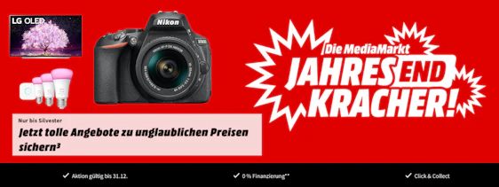 Media Markt Jahresendkracher - Die 10 besten After Xmas-Angebote, z.B.: LG OLED65C16LA TV für 1.519€