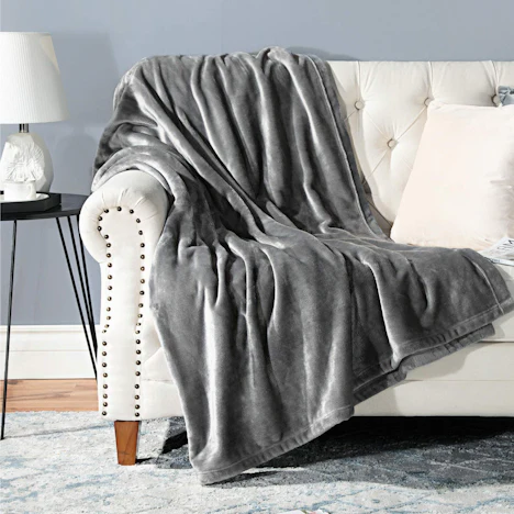 Kuscheldecke Sofa Decken grau- XL 150x200 cm