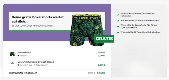 Wieder da! ⚡ 1 Gratis Boxershorts im Wert von 13€ bei ON THAT ASS - inkl. kostenlosem Versand 🩲