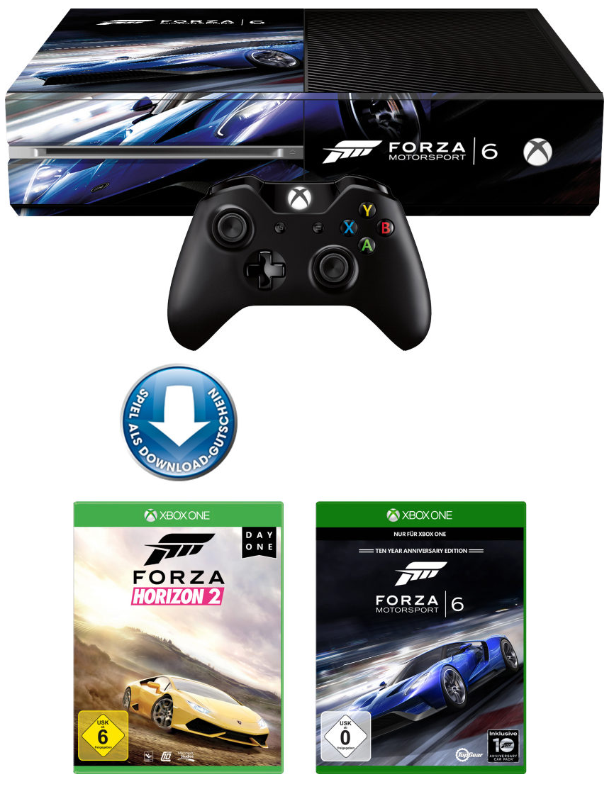 Xbox One 500GB + Forza Horizon 2 + Forza Motorsport 6 für ab 243€