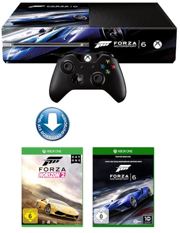 Xbox One 500GB + Forza Horizon 2 + Forza Motorsport 6 für ab 243€