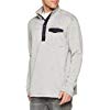  Eddie Bauer Herren Sweatshirt Radiator Fleecepullover mit Druckknöpfen, Grau (Hellgrau Meliert), Large
