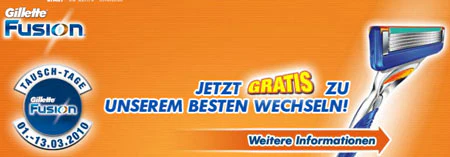 gilette tausch tage