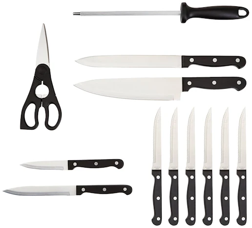 Vorbei!! AmazonBasics Messerblock, 14-teiliges Set für nur 15,29 EUR!!