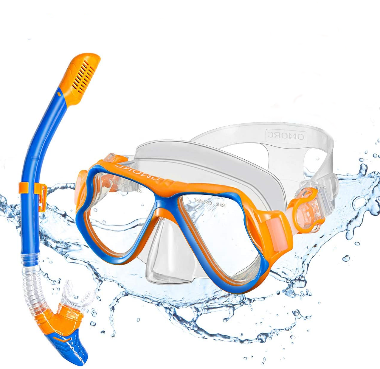 Omorc Kinder Schnorchel-Set für 13€ - Taucherbrille mit Impact Panorama Glas + Schnorchel, 5-12 Jahre [Prime]