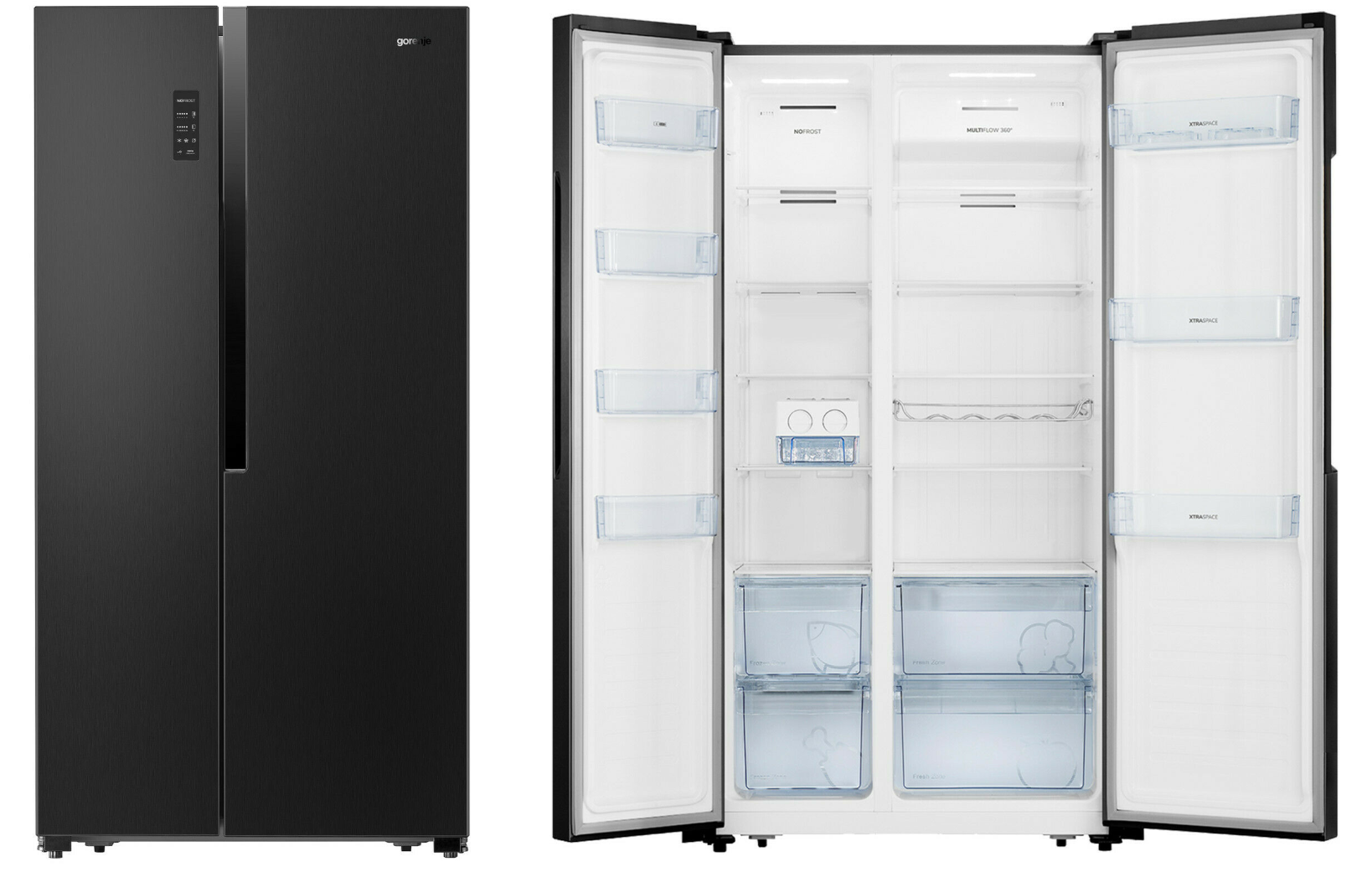 Gorenje NRS9183MB für 728€ - Side-by-Side Kühlschrank in Schwarz, A+++