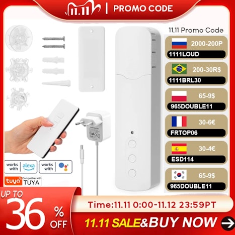 Tuya WiFi M616EGWT Smart Motorisierte Kette Rollos Pull Perle