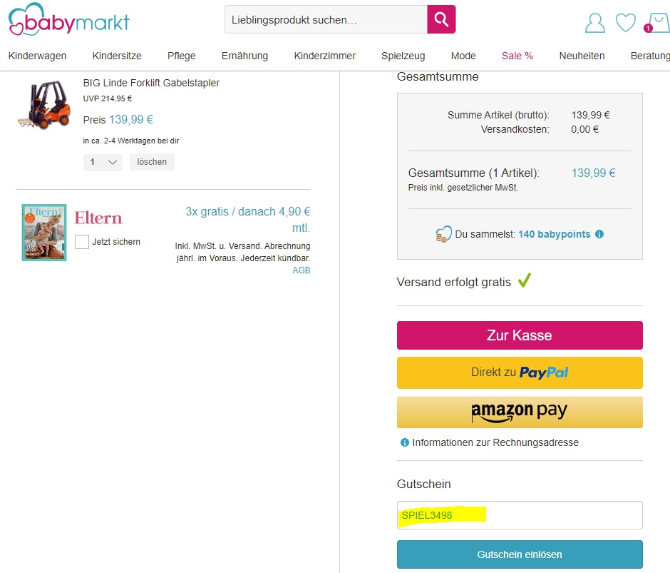 1658400172218 Babymarkt Gutschein eingeben
